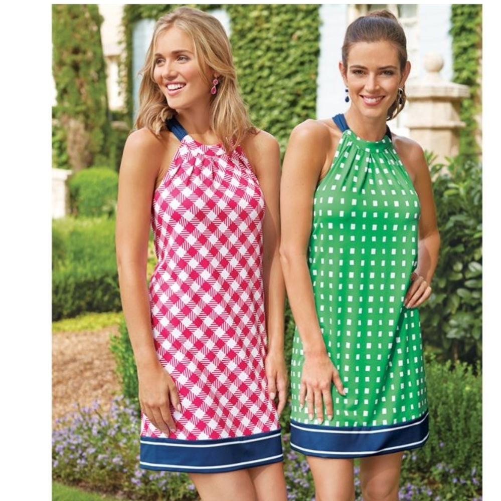 NWT Mud Pie Gingham pink dress